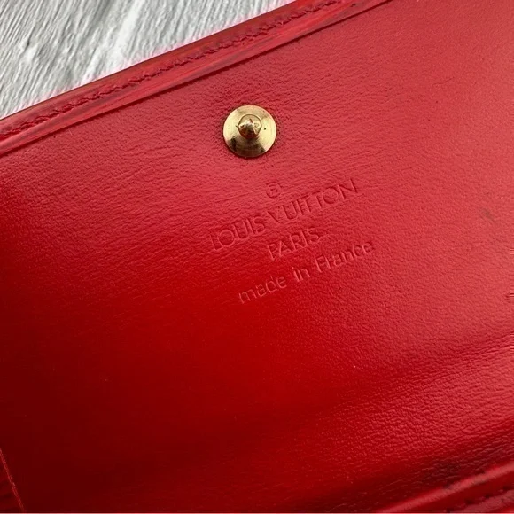 AUTHENTIC Louis Vuitton Marco Wallet. Red.